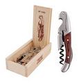 Chateau Wood Handled Corkscrew in Wood Box